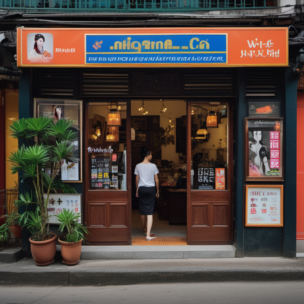 Hình minh họa: Khung cảnh cửa hàng và quy trình kinh doanh