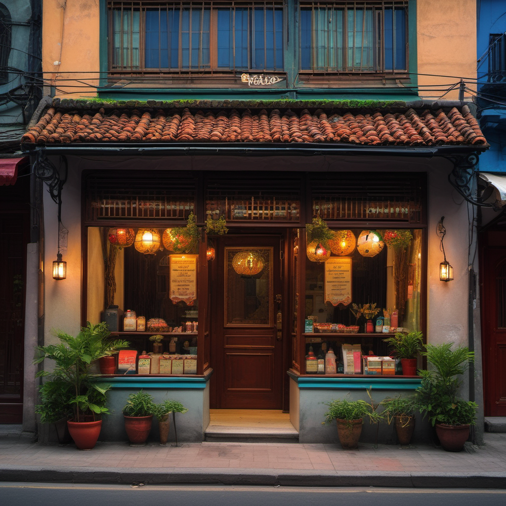Hình minh họa: Khung cảnh cửa hàng và quy trình kinh doanh